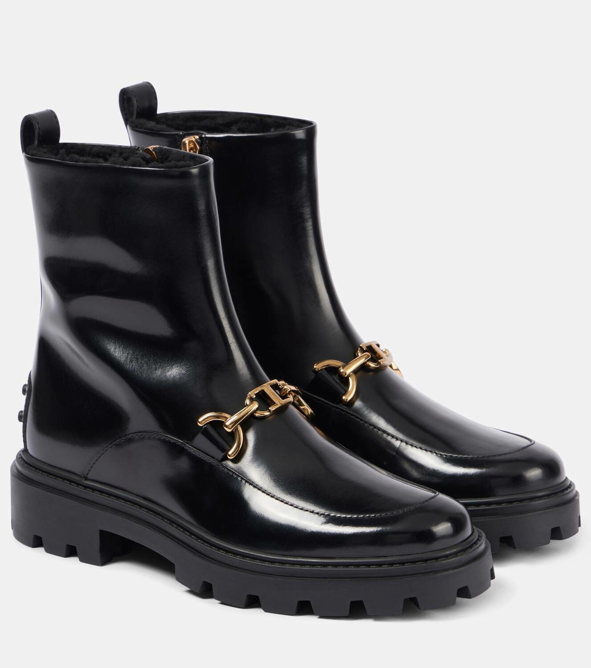 TOD’S Patent Leather Boots Woman BLACK Ankle Boots in Leather XXW73L0JK00AKT40MB999 | Tods main image 3