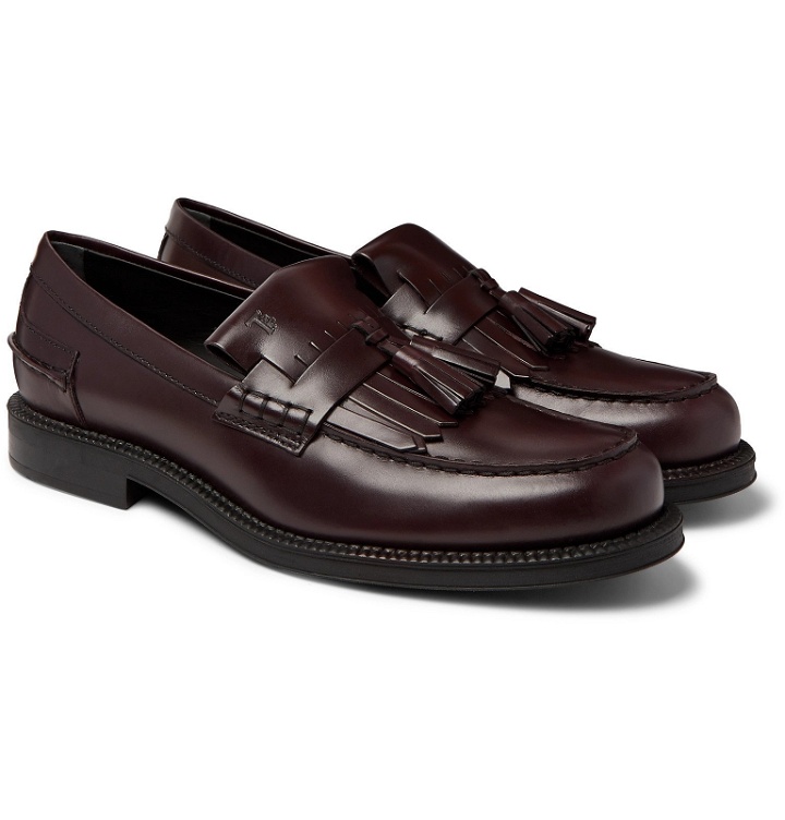 Photo: Tod's - Leather Tasselled Loafers - Burgundy