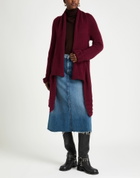 Manila Grace Womens Cardigan Burgundy