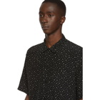Saint Laurent Black V-Neck Short Sleeve Shirt