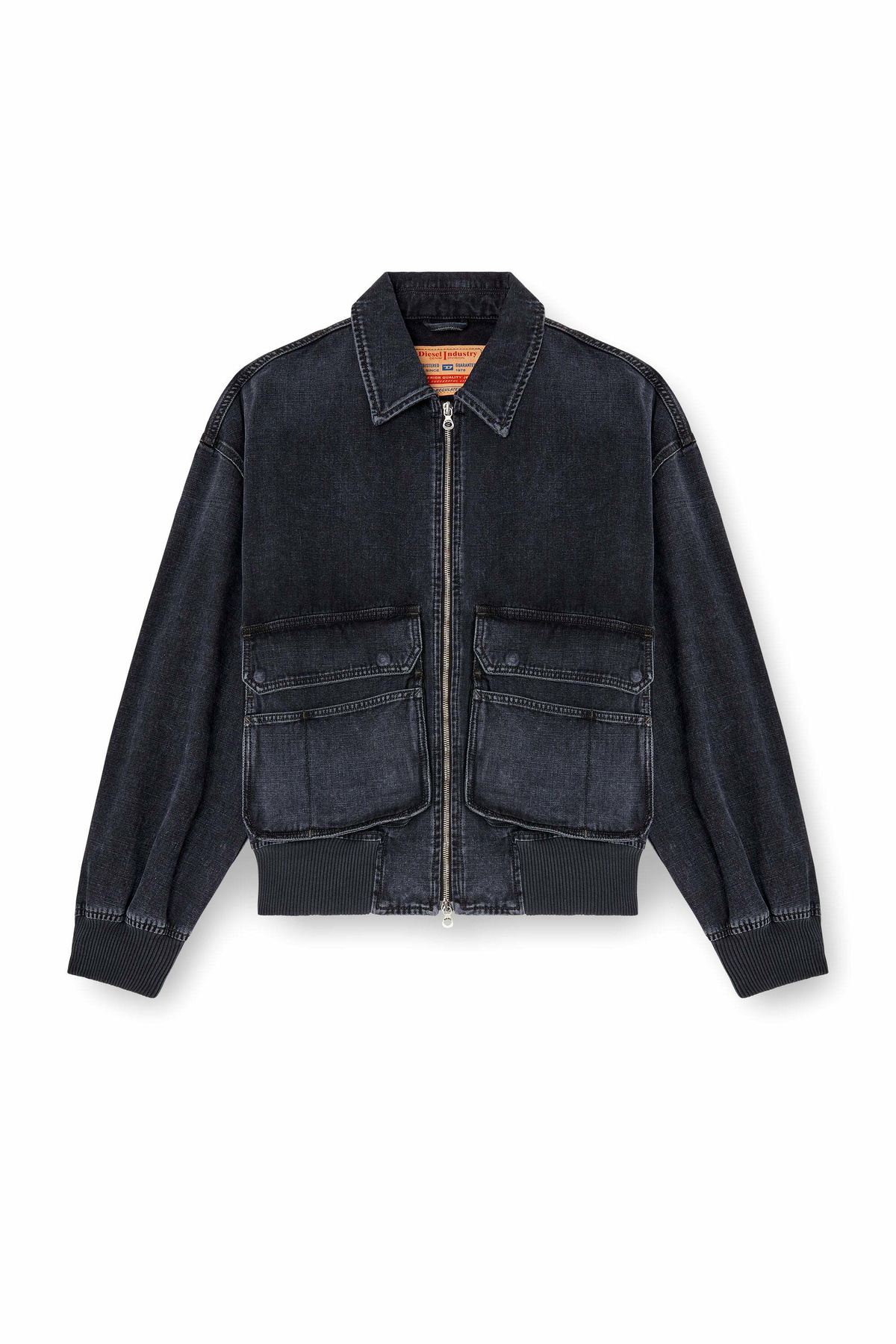 Diesel Jacket in batavia-weave denim - Denim Jackets - Unisex - Black