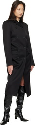 KHAITE Black Rolon Coat