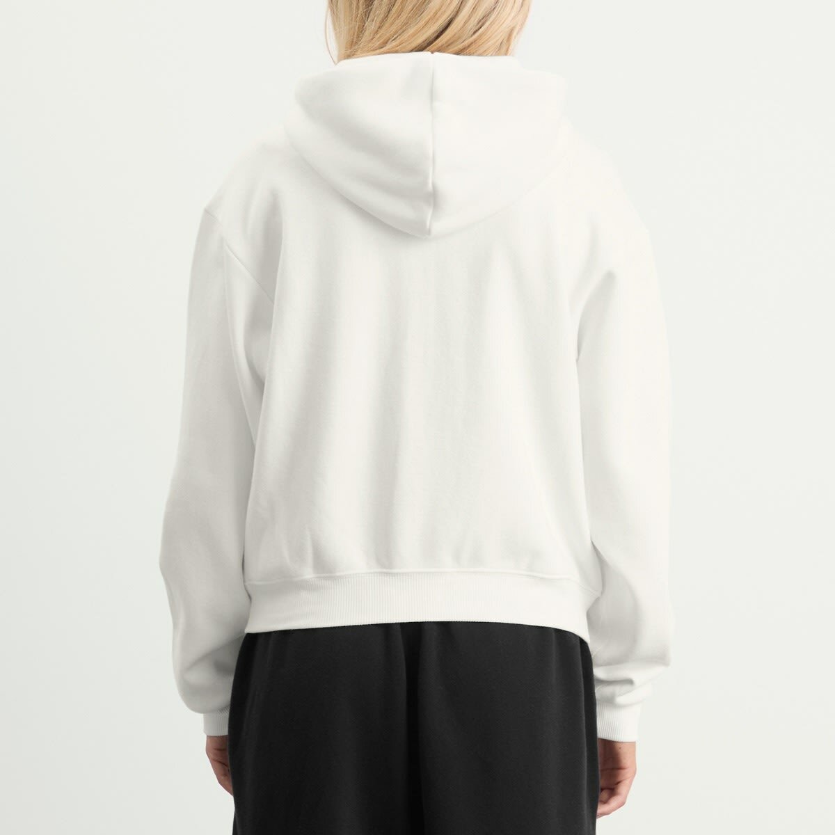 SKIMS Women's Cotton Fleece Classic Zip Up Hoodie in Marble