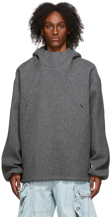 Photo: We11done Grey Wool Hood Pullover