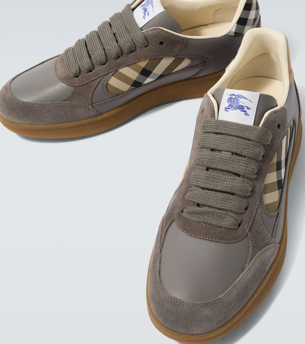 Burberry Terrace leather and suede sneakers