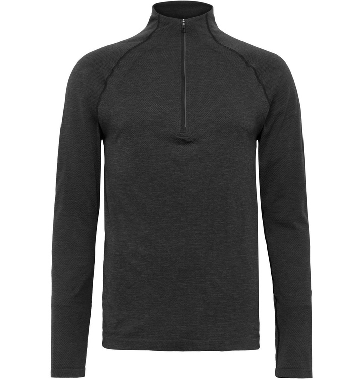 Photo: Lululemon - Metal Vent Tech 2.0 Mélange Stretch-Jersey Half-Zip Top - Black