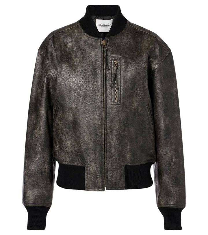 Photo: Marant Etoile Crisley faux leather bomber jacket