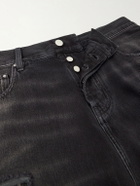 AMIRI - Distressed Wide-Leg Jeans - Black