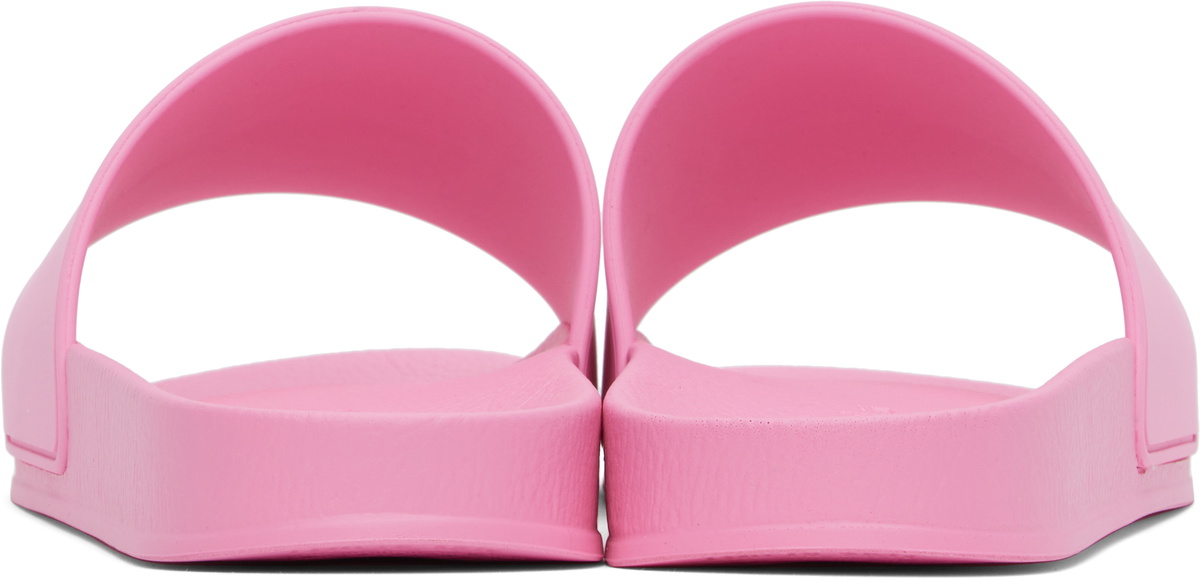 Palm Angels Pink Logo Pool Slides