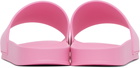 Palm Angels Pink Logo Pool Slides
