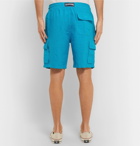 Vilebrequin - Baie Wide-Leg Linen Drawstring Shorts - Turquoise