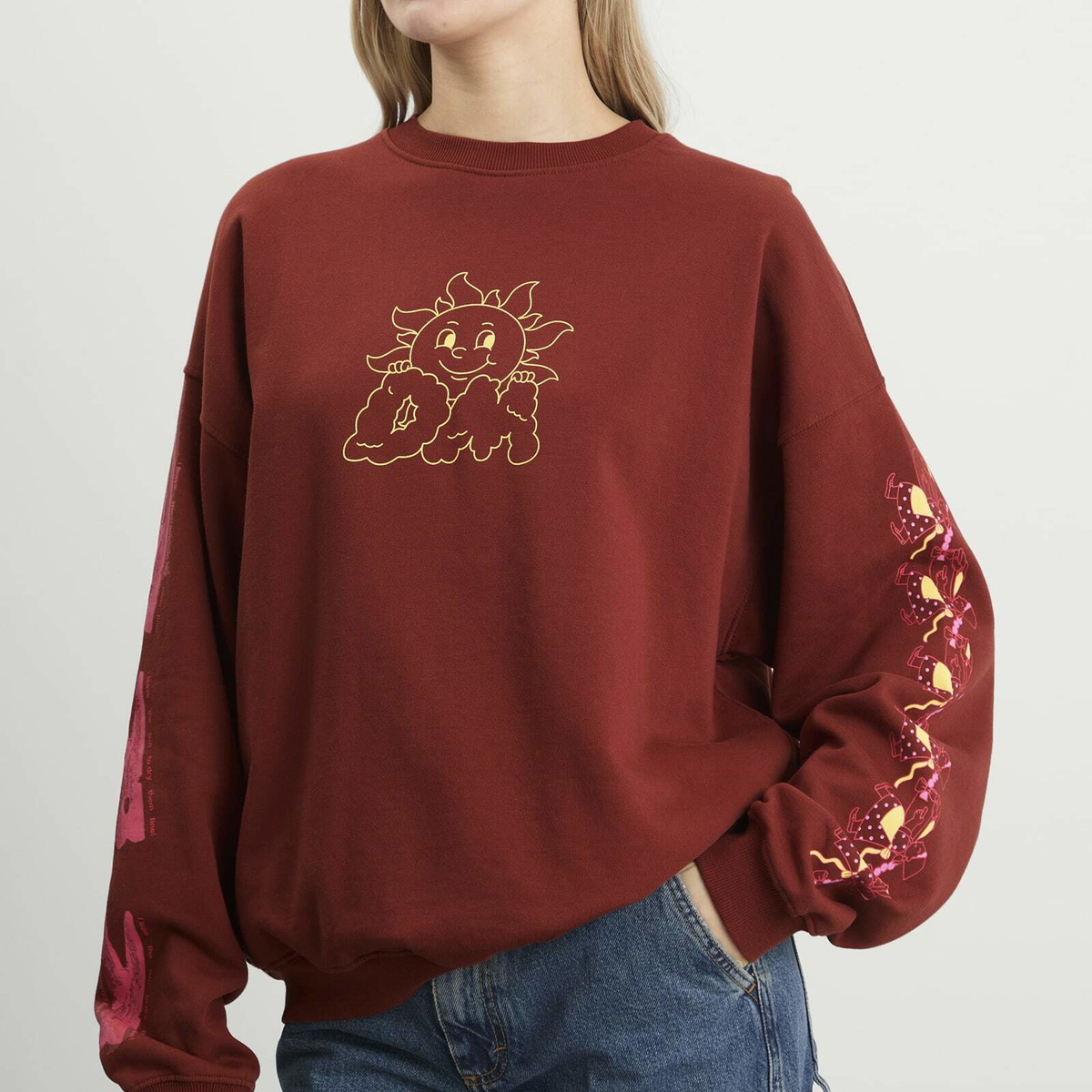 Damson Madder Women's Sundried Washing Line Hoodie in Brick