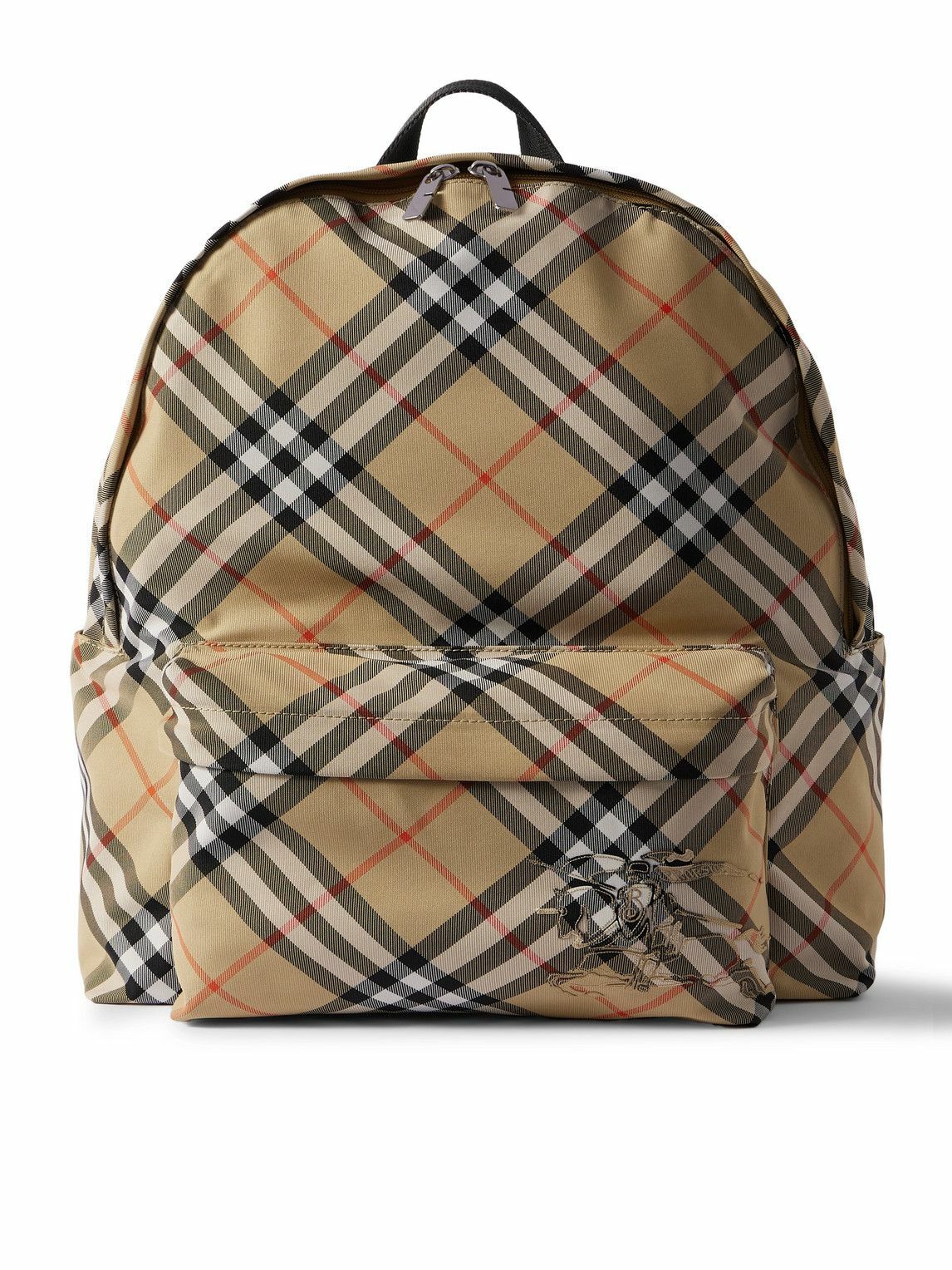 Burberry - Checked Coated-Canvas Backpack