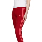 adidas Originals Red 3-Stripes Leggings