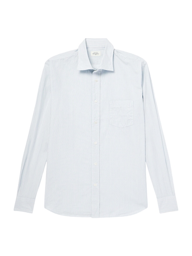 Photo: Hartford - Paul Cotton-Poplin Shirt - Blue