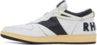 Rhude White & Black Rhecess Low Sneakers