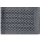 Gucci Men's GG Jaquard Scarf in Anthracite