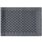 Gucci Men's GG Jaquard Scarf in Anthracite