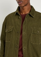 Saint Laurent Corduroy Overshirt Khaki