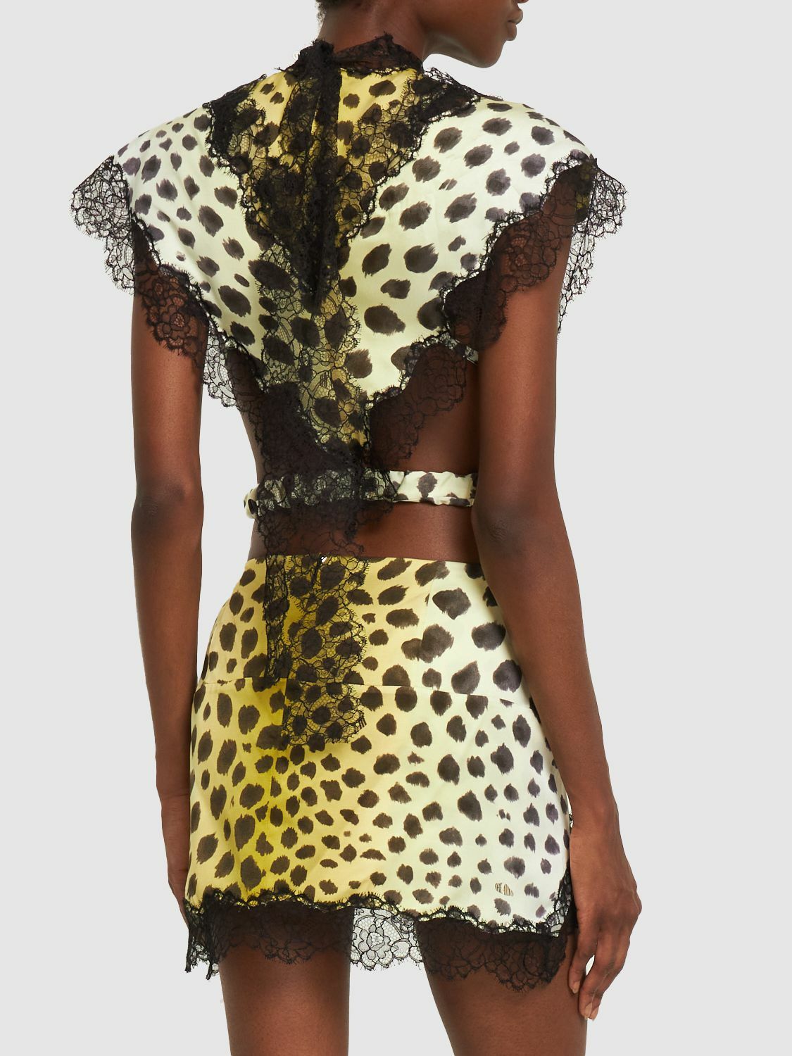 chinese dress ladies Black Lace Dress | THE ATTICO