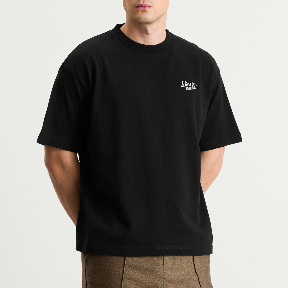 Percival Men's Le Livre De Mon Ami Oversized T-Shirt in Black