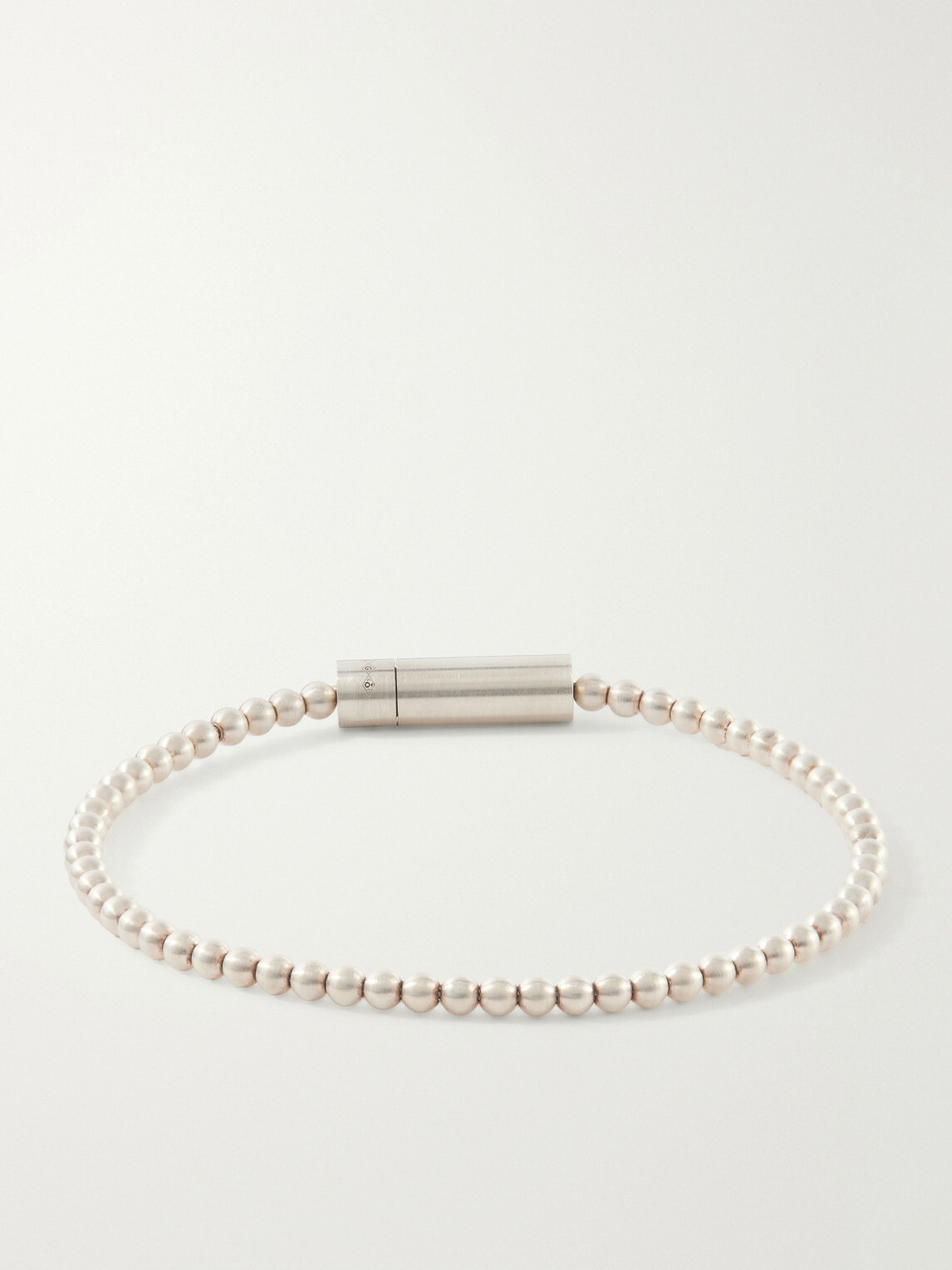 Le Gramme - 11g Beaded Sterling Silver Bracelet - Silver