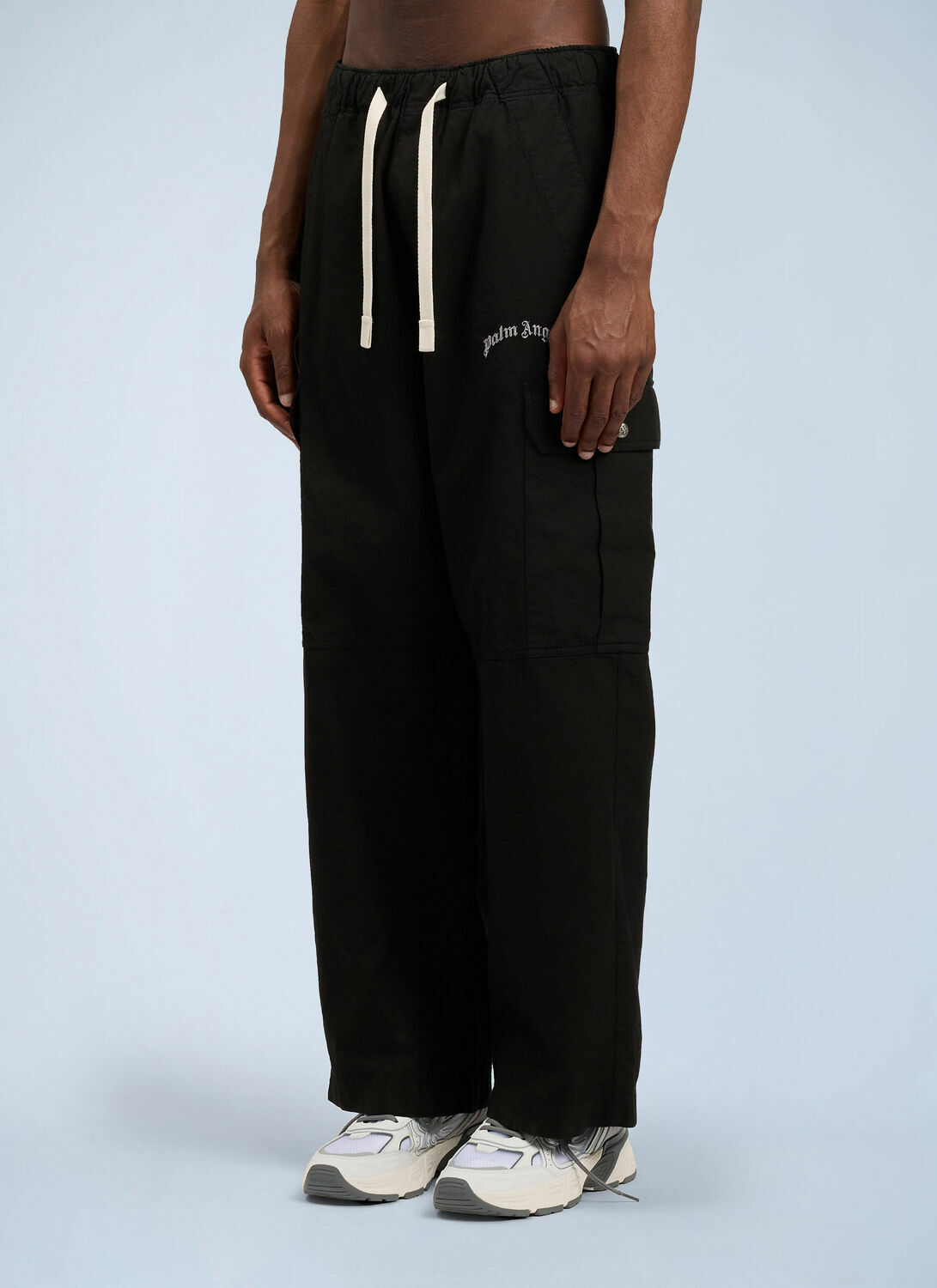 Palm Angels Curved Logo Loose Cargo Pants