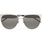 SAINT LAURENT - D-Frame Silver-Tone Sunglasses - Silver