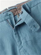 Incotex - Venezia 1951 Slim-Fit Linen Trousers - Blue