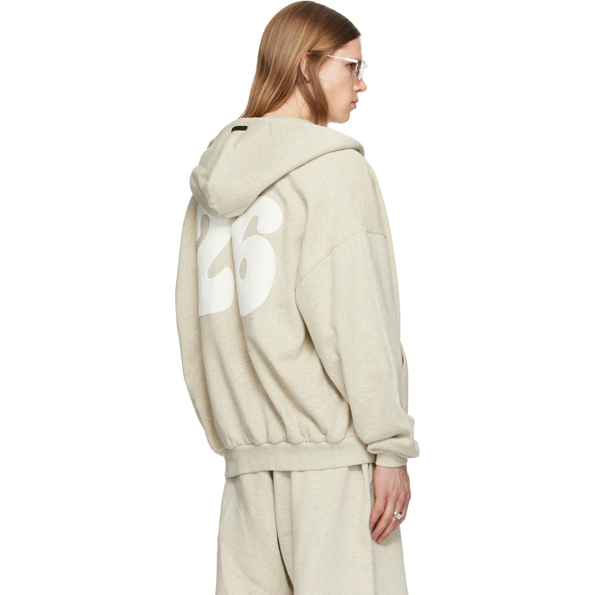 Fear of God ESSENTIALS Beige 90's Zip-Up Hoodie
