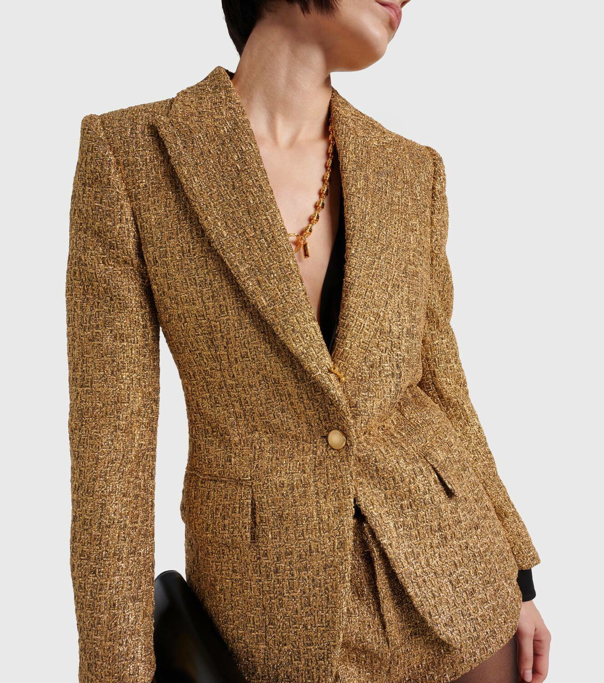 Tom Ford Single-breasted metallic tweed blazer TOM FORD
