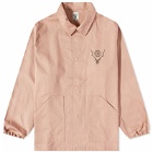 South2 West8 Men's Cotton Twill Coach Jacket in Pink