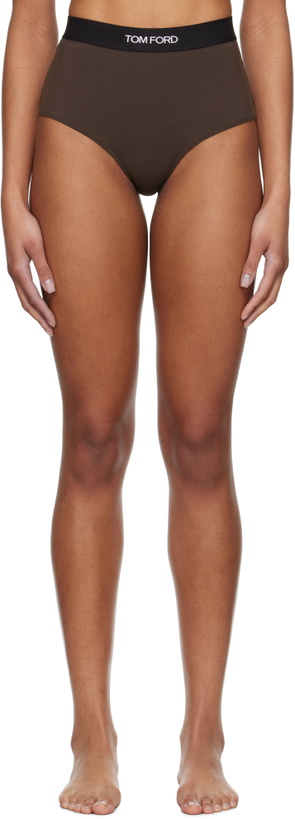 Photo: TOM FORD Brown Modal Signature Briefs
