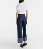 Tory Burch Monogram wide-leg jeans