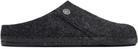 Birkenstock Gray Narrow Zermatt Slippers