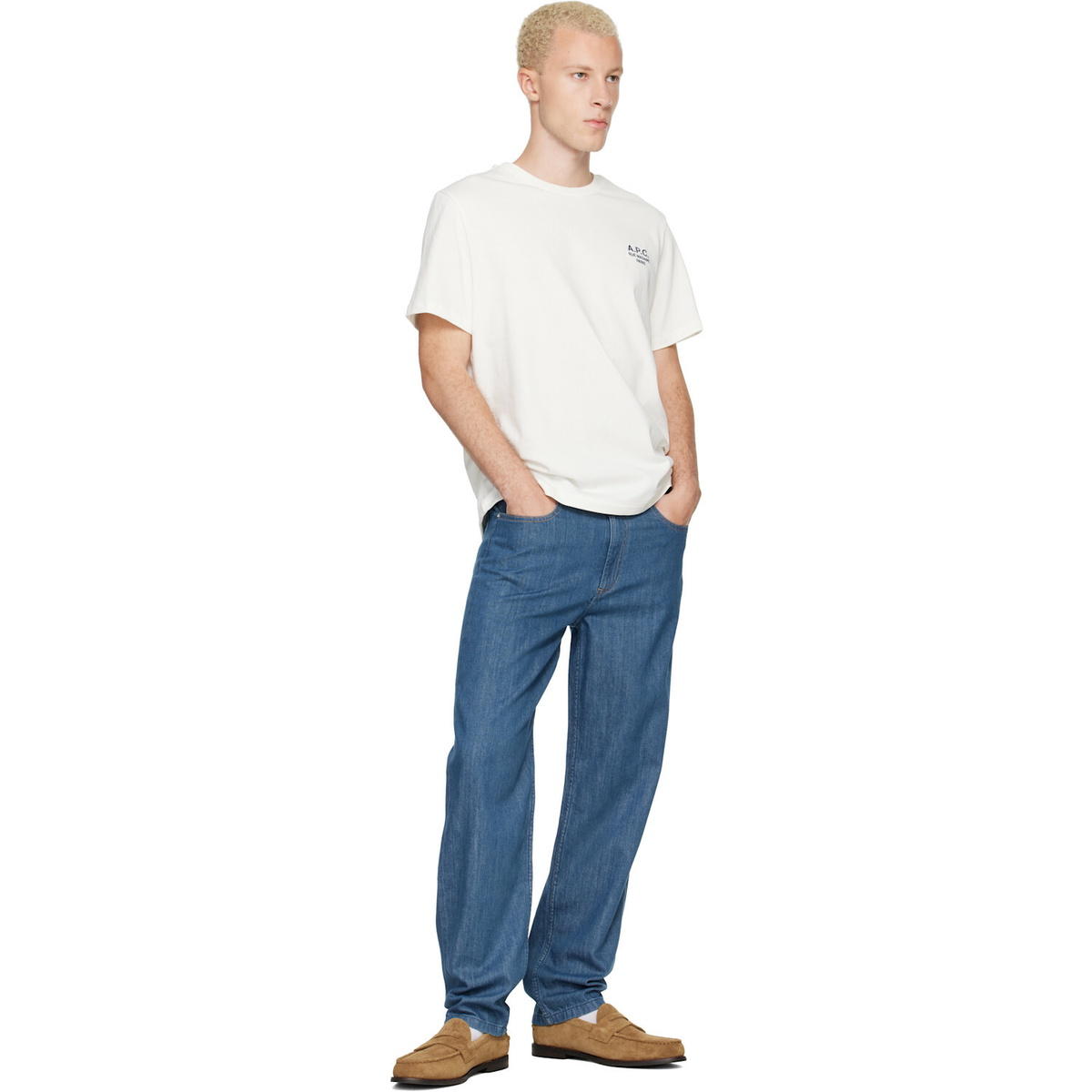 A.P.C. Off-White Standard 'Rue Madame' T-shirt