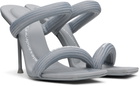Alexander Wang Gray Julie 105mm Nylon Tubular Heeled Sandals