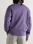 Carhartt WIP - Nelson Logo-Appliquéd Garment-Dyed Cotton-Jersey Sweatshirt - Purple