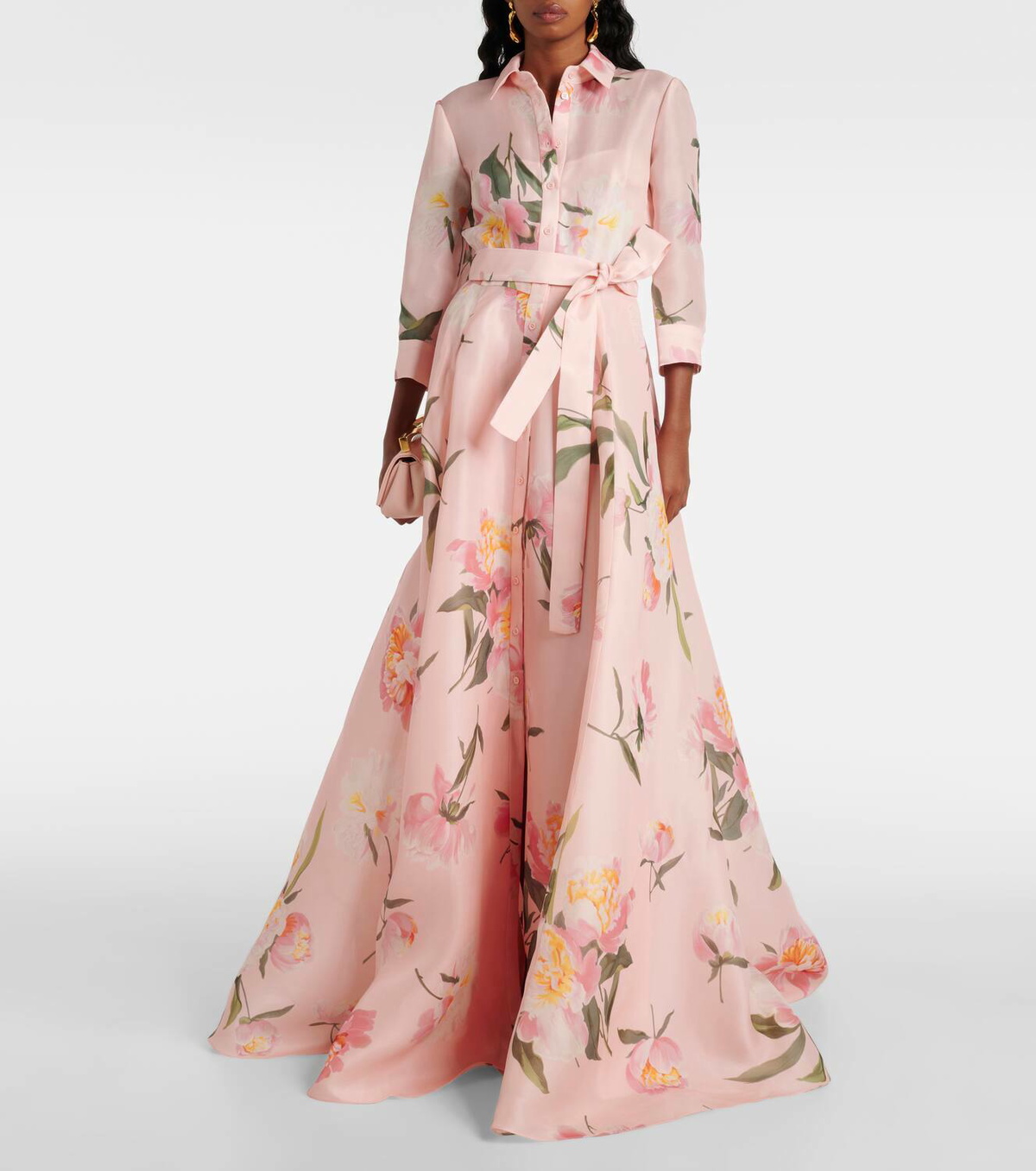 chinese dress ladies Resort 2018 Carolina Herrera Runway Look One Sample Floral Silk Chiffo –  Shrimpton Couture main image 0