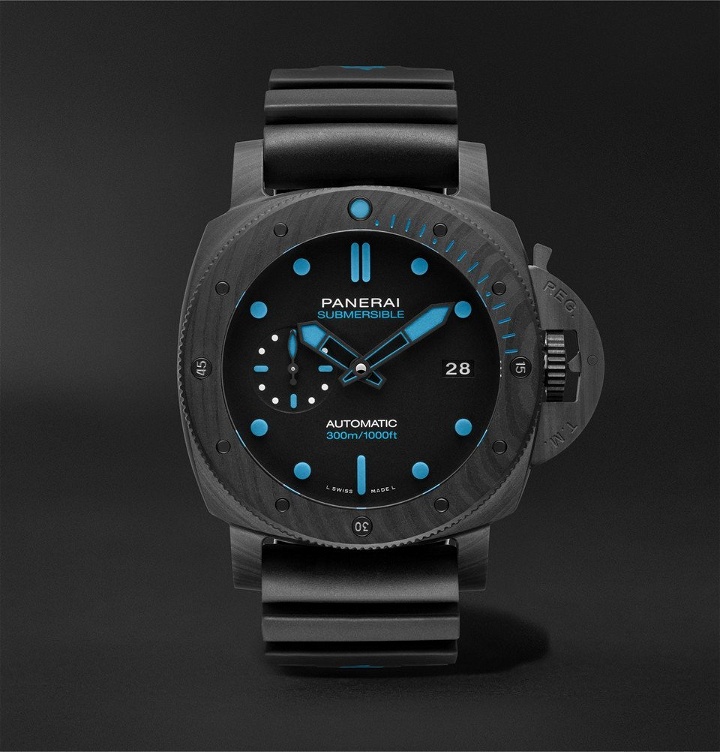 Photo: Panerai - Submersible Automatic 42mm Carbotech and Rubber Watch - Black