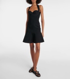 Alaïa Ribbed-knit halterneck minidress