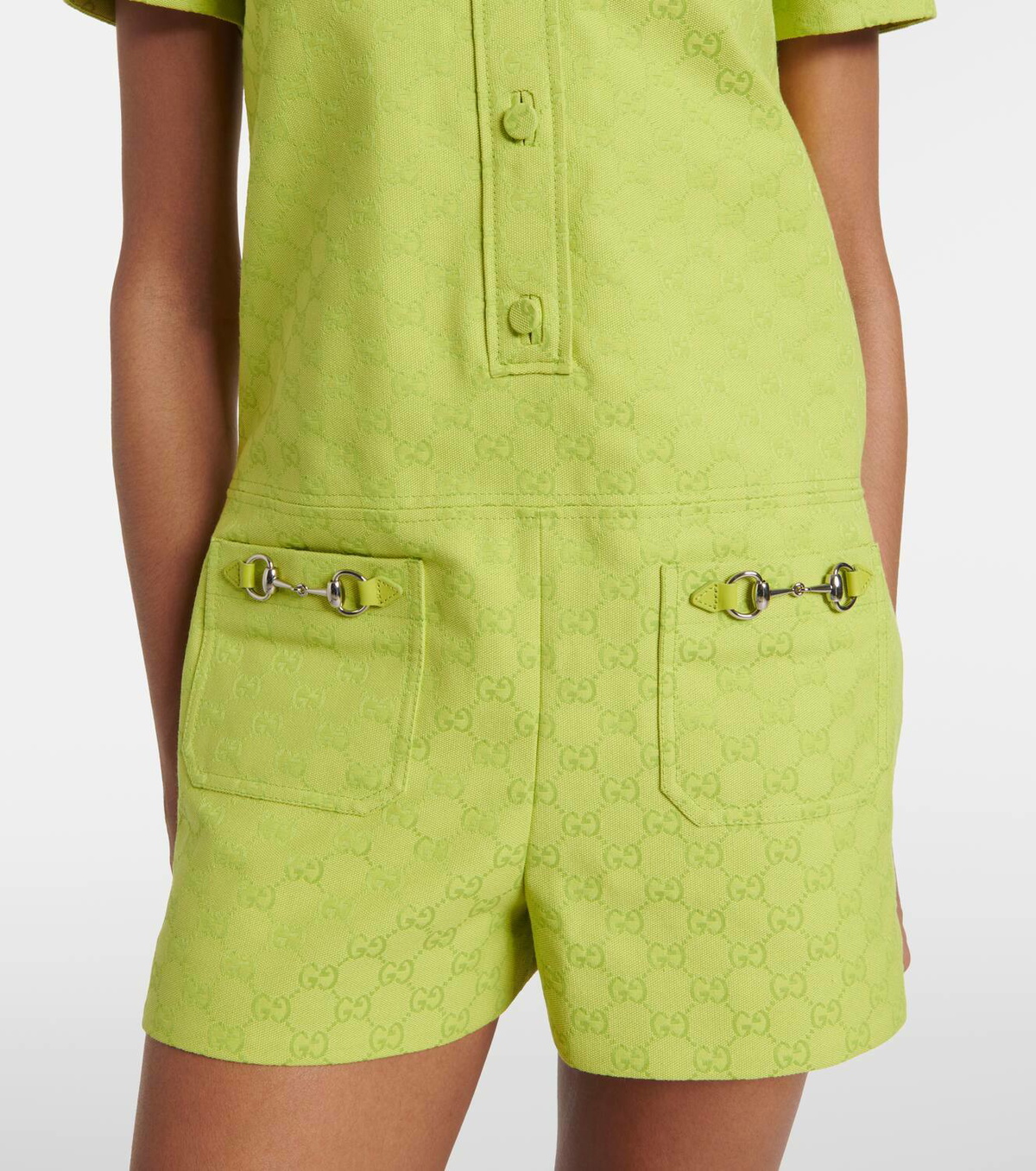 Gucci Horsebit GG Canvas romper