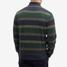 Oliver Spencer Men's Reversible Half Zip Sweatshirt in Navy/Green