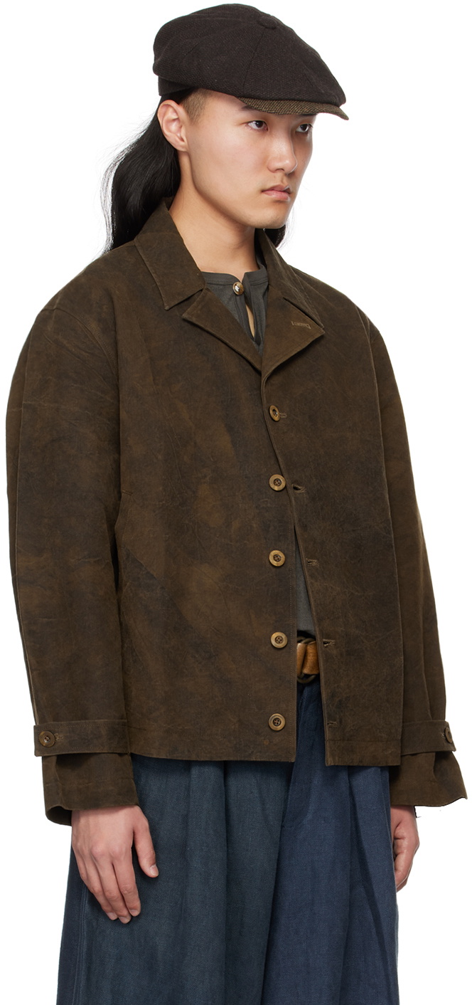 Aviva Jifei Xue Brown Collared Deck Jacket