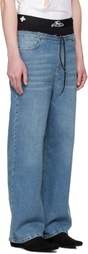 Prototypes Blue Waistband Regular Jeans