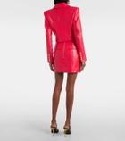 Balmain Cropped leather jacket