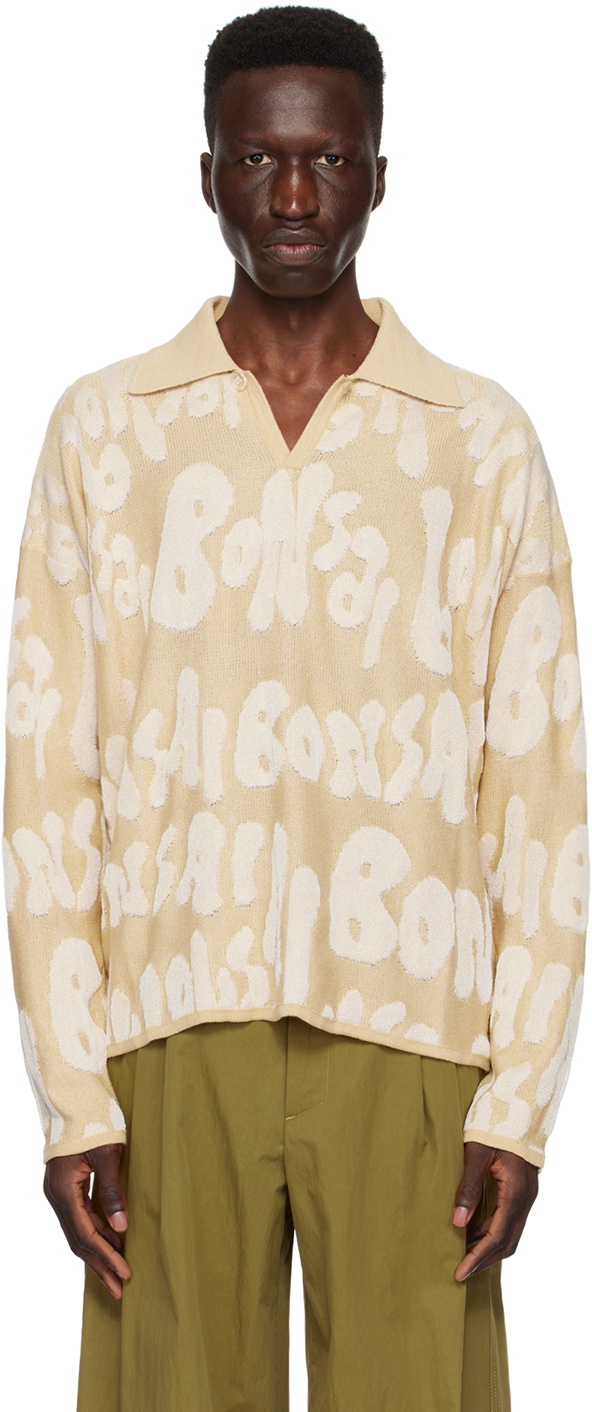Bonsai Beige Jacquard Polo