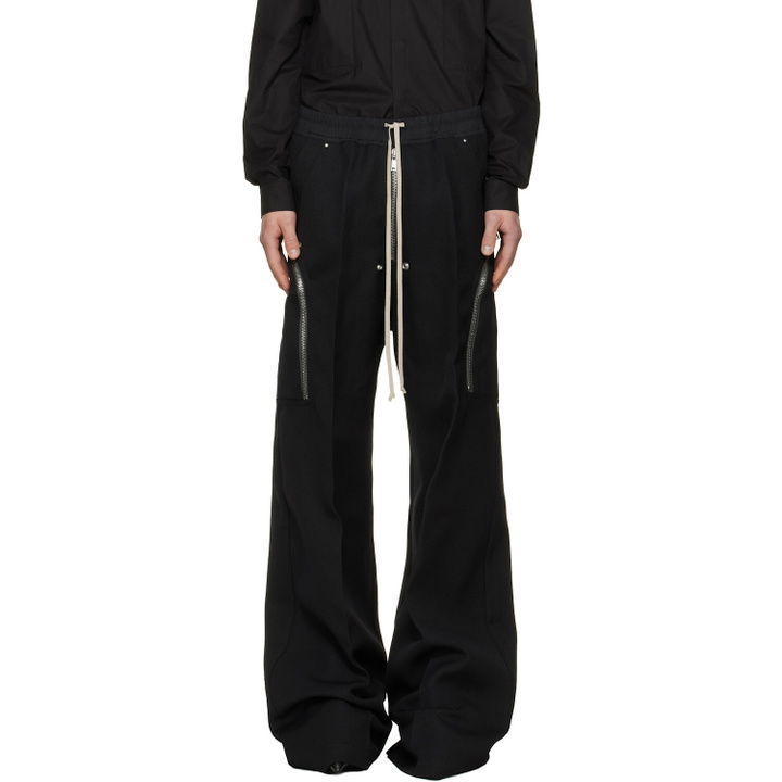 Photo: Rick Owens Black Tower Heizer Belas Cargo Pants