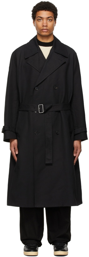 Photo: Jil Sander Black Cotton Trench Coat