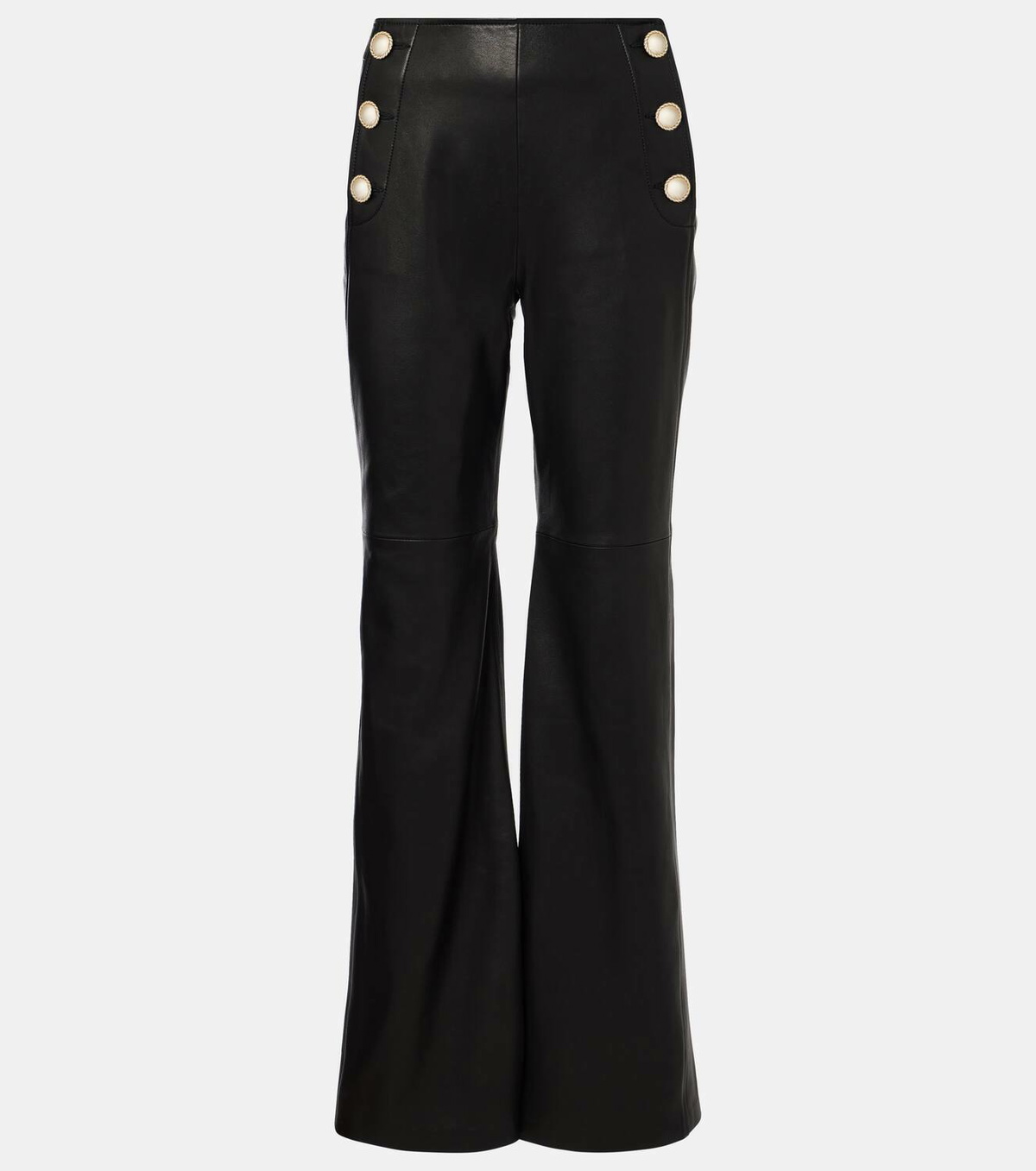 Dorothee Schumacher Sleek Statement leather flared pants Dorothee Schumacher Sleek Statement leather flared pants
